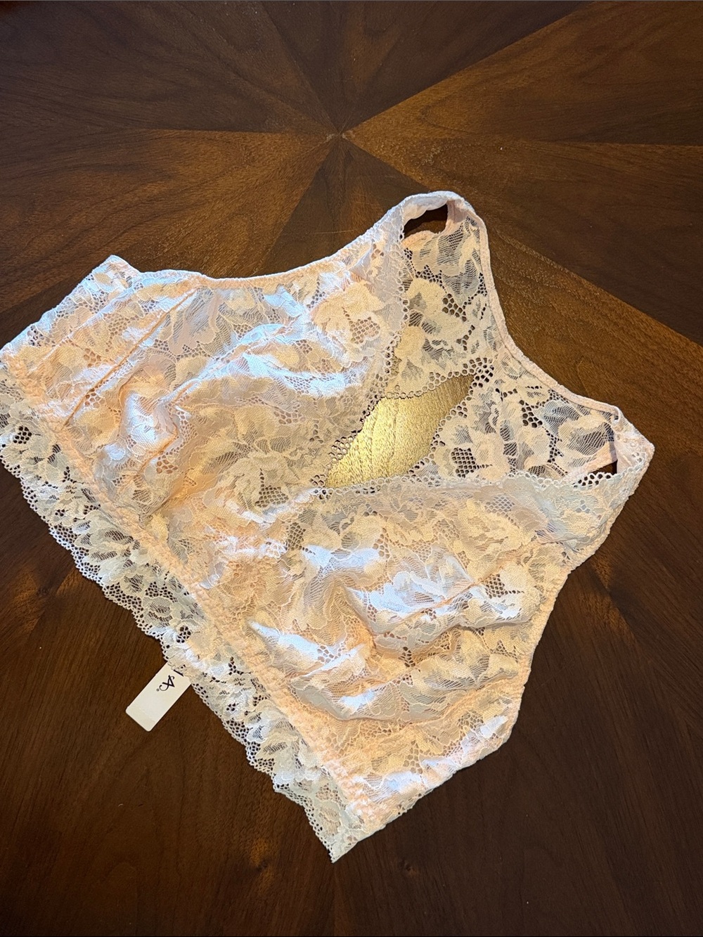 Soma Embraceable Lace Bralette NEW Large peach blossom